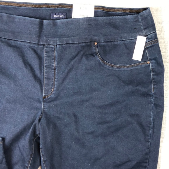 22W 28W Charter Club Pull On Straight Leg Jeans - Picture 3 of 5